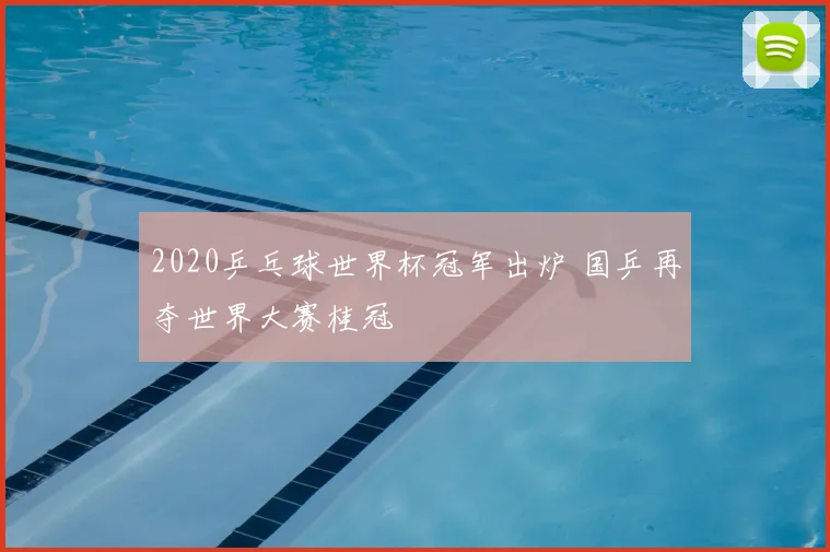 2020乒乓球世界杯冠军出炉 国乒再夺世界大赛桂冠