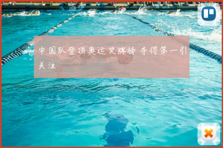 中国队登顶奥运奖牌榜 夺得第一引关注
